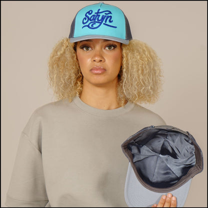 SatynCap Blue - Satin inside