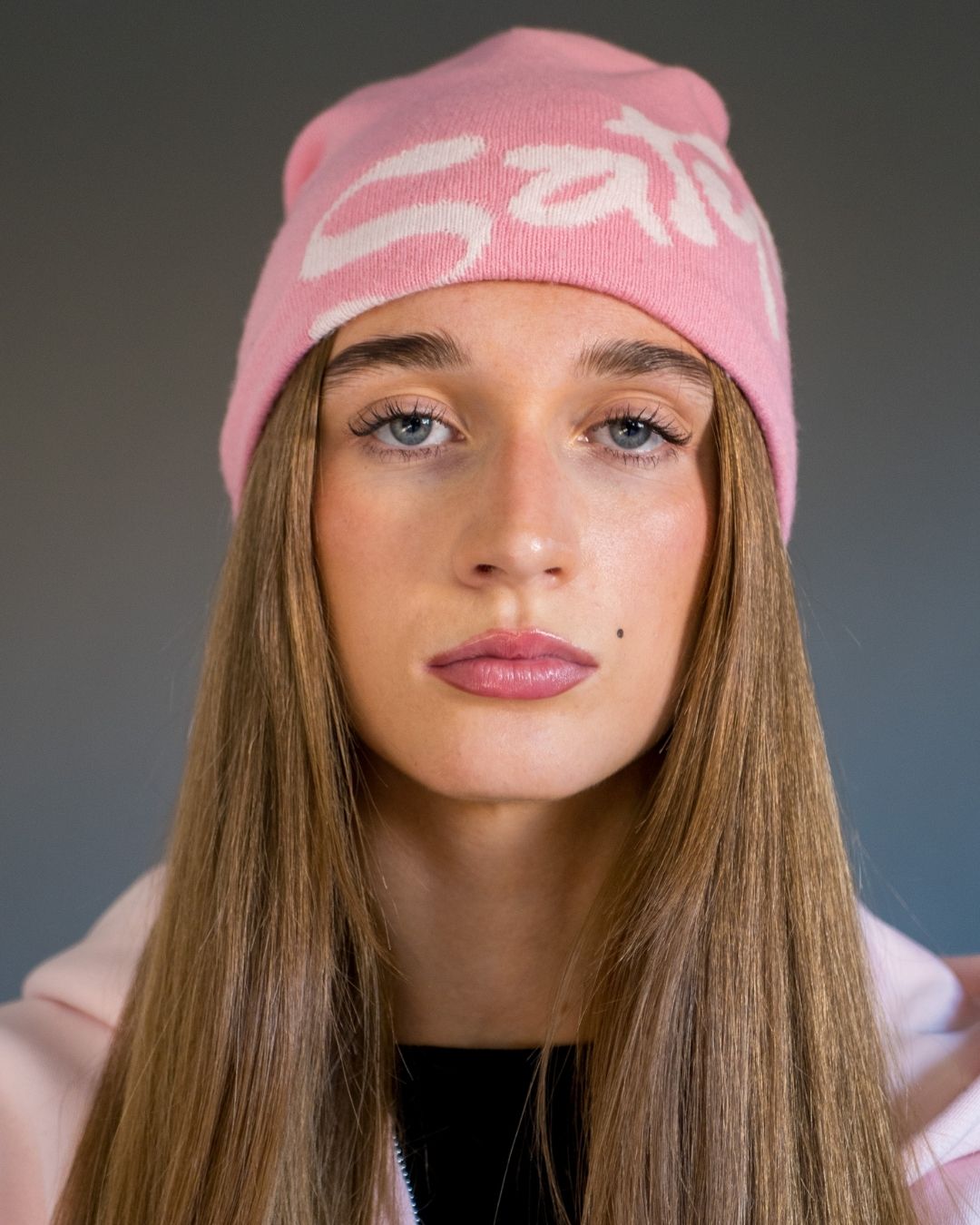 SatynBeanie Pink – Innenseite aus Satin