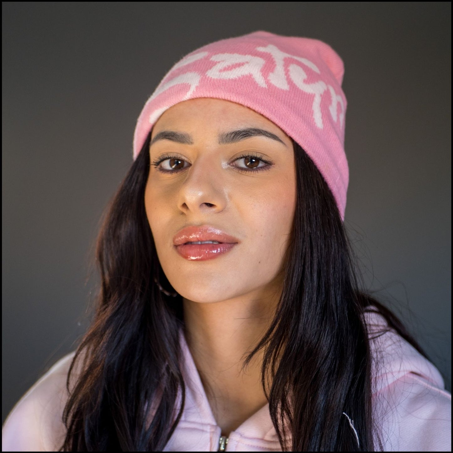 SatynBeanie Pink - Satin inside