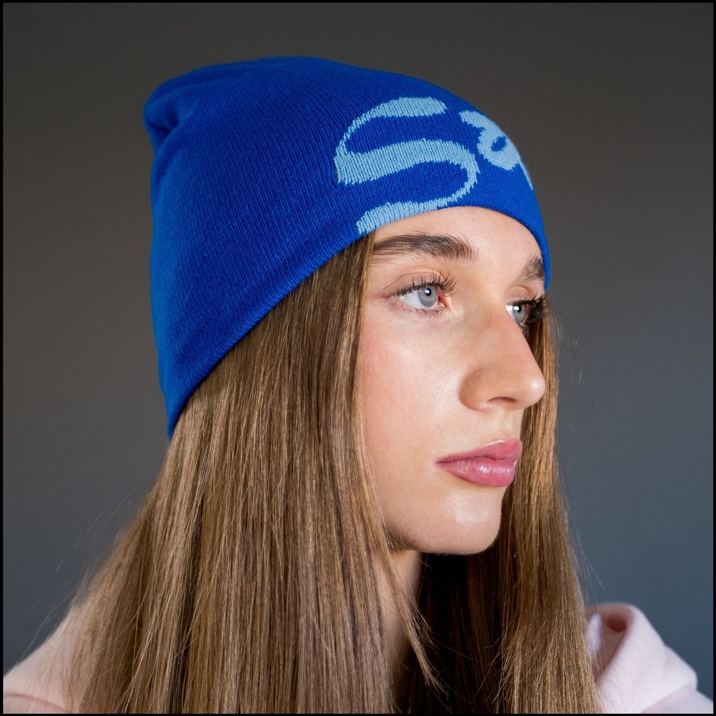 SatynBeanie Blue - Satin inside