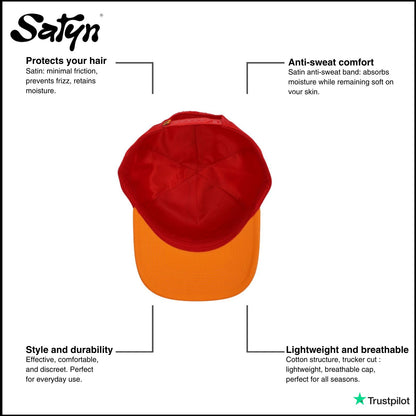 SatynCap Orange - Satin inside